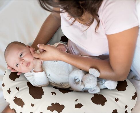Sweet Jojo Designs Western Cowboy Boy Nursing Pillow Cover Baby Breastfeeding Slipcover Infant Newborn Nursery Bottle Breast Feeding Pillowcase (Pillow NOT Included) Wild West Horse Cow Farm Animal in Saudi Arabia