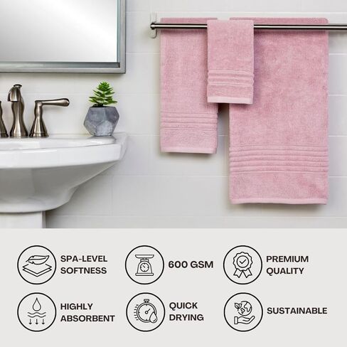 SKL Home Classic SoftTouch Cotton Premium 6-Piece Towel Set, Aqua Haze in Kuwait