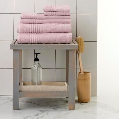 SKL Home Classic SoftTouch Cotton Premium 6-Piece Towel Set, Aqua Haze in Kuwait