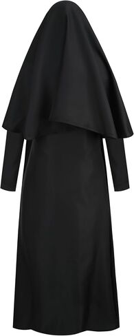 GRAJTCIN Halloween Nun Costume for Women Plus Size 4-Pcs Mother Cosplay Dress Scary Nun Habit in Saudi Arabia