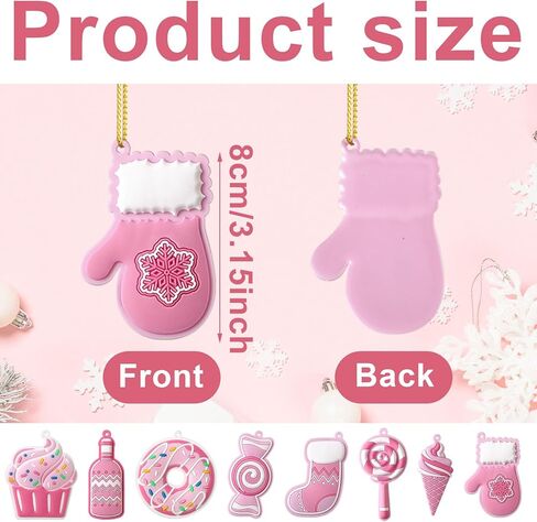 40 Pcs Black and White Christmas Tree Ornaments PVC Xmas Candy Cane Lollipop Ornament Christmas Hanging Decors Birthday Party Decoration Crafts for Holiday Xmas Tree Party (Novel Style) in Kuwait