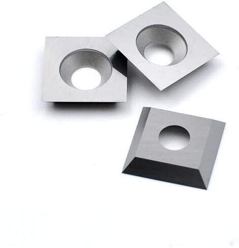 10.5mm Square Carbide Inserts Cutters Knives with 4 Cutting Edge 10.5×10.5×1.5mm-35° Replacement Cutter for Woodworking Fits Spiral Helical Planer Cutter Head or lathe Turning Tipped, 10pcs in Kuwait