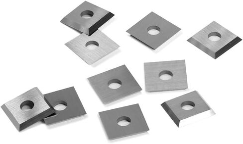 10.5mm Square Carbide Inserts Cutters Knives with 4 Cutting Edge 10.5×10.5×1.5mm-35° Replacement Cutter for Woodworking Fits Spiral Helical Planer Cutter Head or lathe Turning Tipped, 10pcs in Kuwait