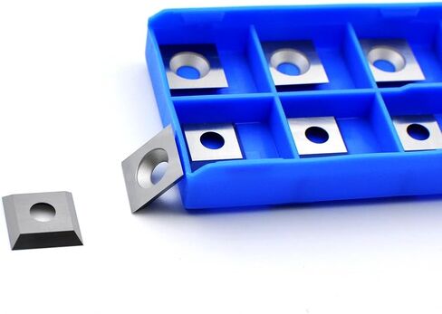 10.5mm Square Carbide Inserts Cutters Knives with 4 Cutting Edge 10.5×10.5×1.5mm-35° Replacement Cutter for Woodworking Fits Spiral Helical Planer Cutter Head or lathe Turning Tipped, 10pcs in Kuwait