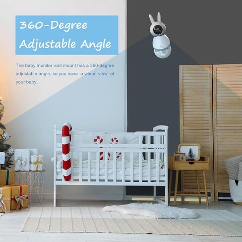 Adjustable Baby Monitor Wall Mount Compatible with Owlet Cam1/ Cam 2/ Cam Duo/Cam Dream Duo 2, Baby Camera Wall Holder for Baby Monitor with Standard 1/4 Threaded Hole (Camera Not Included) in Saudi Arabia
