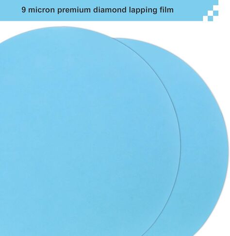 Diamond Lapping Microfinishing Film 9 Micron 3 x 8 inch, 9 Micron Diamond Lapping Film with PSA Backing, for Polishing Automotive Finish, Optical Fiber Connector and Sharpening Kinfe(2 Pack) in Kuwait