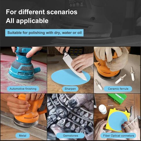 Diamond Lapping Microfinishing Film 9 Micron 3 x 8 inch, 9 Micron Diamond Lapping Film with PSA Backing, for Polishing Automotive Finish, Optical Fiber Connector and Sharpening Kinfe(2 Pack) in Kuwait