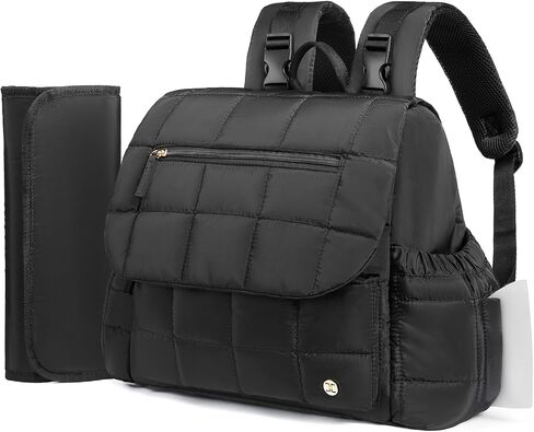 Teleena Diaper Bag Backpack Build Build مع جيوب معزولة تسافر صغيرة مع لوحة تغيير ، بيج in Kuwait