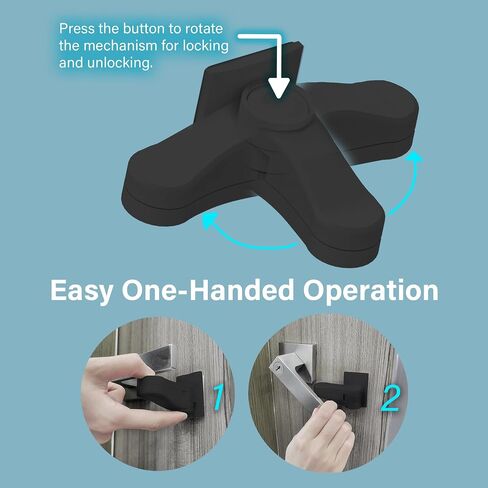 4 Pack Childproof Door Lever Lock, Baby Proof Door Handle Lock, Compact Minimalist Design, Strong Adhesive, Easy Installation – No Tools or Drilling Needed (2 White, 1 Black, 1 Brown) in Saudi Arabia