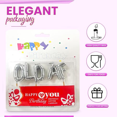 Old Birthday Candle | Old Birthday Decorations Funny | Funny Birthday Candles | Purple, Yellow, Blue Candles | 3 Inches in Kuwait
