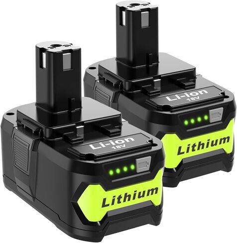 2-Pack 3.0Ah Replacement Batteries for Ryobi 18V Battery P1104, P2012, P1012, Compatible with Ryobi one+ 18V Cordless Power Tools and Charger PCG, P137, P135, P117. in Saudi Arabia