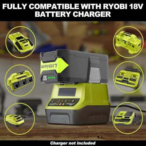 2-Pack 3.0Ah Replacement Batteries for Ryobi 18V Battery P1104, P2012, P1012, Compatible with Ryobi one+ 18V Cordless Power Tools and Charger PCG, P137, P135, P117. in Saudi Arabia