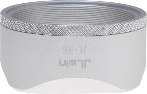 FocusFoto Square Metal Lens Hood for Fujifilm Fuji X100VI, X100V, X100F, X100, X100S, X100T, X70 Camera - Lightweight Aluminum Alloy, Compatible with Original Lens Cap, Silver JL-36S in Saudi Arabia