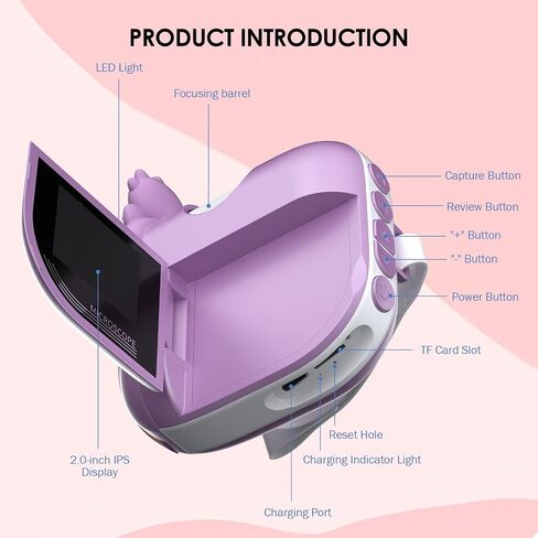 Microscope for Kids 1000x Handheld 3 in 1 Mini Portable Microscope, 2-Inch LCD Screen,Pocket Mini Microscope for – Toddlers-Education Christmas Birthday Gift for Boys & Girls Aged 3-10 in Kuwait
