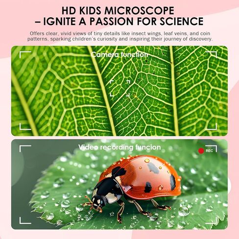 Microscope for Kids 1000x Handheld 3 in 1 Mini Portable Microscope, 2-Inch LCD Screen,Pocket Mini Microscope for – Toddlers-Education Christmas Birthday Gift for Boys & Girls Aged 3-10 in Kuwait