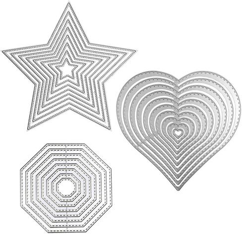 3 Sets Cutting Dies Stencil Metal Template Molds, Embossing Tools for Scrapbook Album Paper DIY Crafts Card Making - (Triangle, 3 Styles) in Kuwait