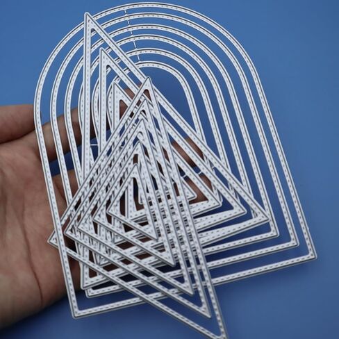 3 Sets Cutting Dies Stencil Metal Template Molds, Embossing Tools for Scrapbook Album Paper DIY Crafts Card Making - (Triangle, 3 Styles) in Kuwait