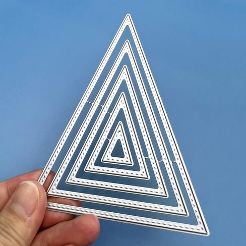 3 Sets Cutting Dies Stencil Metal Template Molds, Embossing Tools for Scrapbook Album Paper DIY Crafts Card Making - (Triangle, 3 Styles) in Kuwait