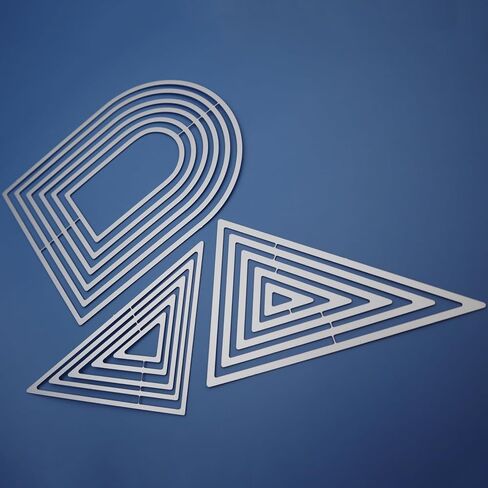 3 Sets Cutting Dies Stencil Metal Template Molds, Embossing Tools for Scrapbook Album Paper DIY Crafts Card Making - (Triangle, 3 Styles) in Kuwait