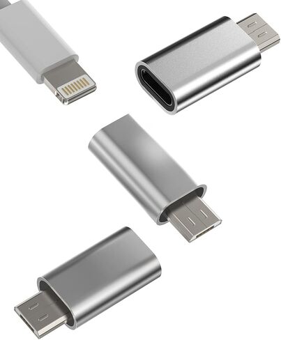 Lightning Female to Micro USB Male Adapter Converter(3Pack) Android Charge & Data Sync Compatible with iPhone 7 8 Plus Xs 11 12 13 Pro Charging for Compatible for Samsung Galaxy S7 S6 Nexus 5 LG in Saudi Arabia