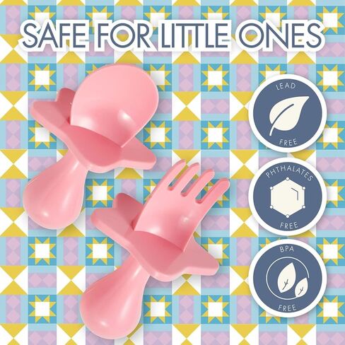 Nooli Baby Utensils Baby Feeding Baby Forks Baby Spoon Baby Feeding Supplies, BPA Phthalates-Free, Dishwasher and Sterilizer Safe, Gray in Saudi Arabia