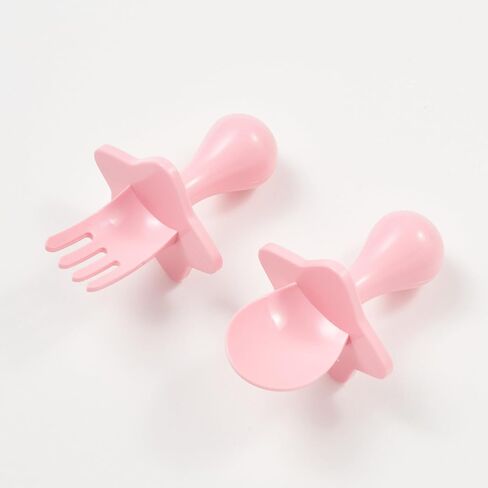 Nooli Baby Utensils Baby Feeding Baby Forks Baby Spoon Baby Feeding Supplies, BPA Phthalates-Free, Dishwasher and Sterilizer Safe, Gray in Saudi Arabia