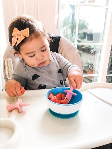 Nooli Baby Utensils Baby Feeding Baby Forks Baby Spoon Baby Feeding Supplies, BPA Phthalates-Free, Dishwasher and Sterilizer Safe, Gray in Saudi Arabia