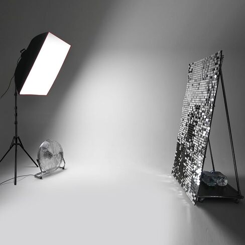 Limostudio [1000W Wright LED] 20 × 28 بوصة (W x H) مربع ناعم متوسطة مع 3000 Lumen / 144 LED Bulb Head مع التحكم في ضوء قبضة اليد ، 50 واط ، 5500 ك ، 95> CRI ، الحامل الثقيلة ، Agg3447 in Saudi Arabia