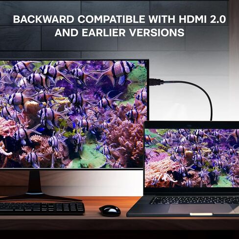 كابل SatelliteSale الرقمي عالي السرعة 2.0 HDMI 4K/60 هرتز 18 جيجابت في الثانية PVC 2160p سلك أسود سلك عالمي 3 أقدام in Saudi Arabia