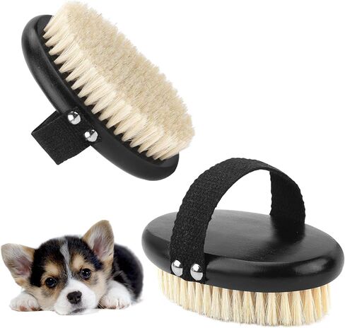 فرشاة نخيل الحيوانات الأليفة للكلاب والقطط ، فرشاة يدوية جرو لتدليك سقيفة الاستمالة ، فرشاة هريرة ناعمة كفاءة مزيل الشعر لزرع الشعر لحيوانات الشعر الطويلة والقصيرة (بنية) in Kuwait