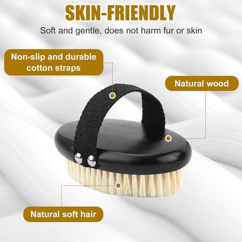 فرشاة نخيل الحيوانات الأليفة للكلاب والقطط ، فرشاة يدوية جرو لتدليك سقيفة الاستمالة ، فرشاة هريرة ناعمة كفاءة مزيل الشعر لزرع الشعر لحيوانات الشعر الطويلة والقصيرة (بنية) in Kuwait