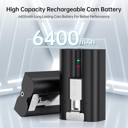 POWEROWL Replacement for Ring Doorbell Battery 2 Pack - 6400mAh Rechargeable Batteries for Ring Camera Doorbell 2/3/3plus/4, Stick Up Cam and Spotlight Cam in Saudi Arabia