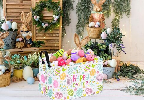 Rectangle Balls Pattern Kids Gift Storage Basket Shelf Storage Basket Organizer Box Clothes Laundry Hamper Toys Nursery Basket Baby Laundry Basket with Handles in Saudi Arabia