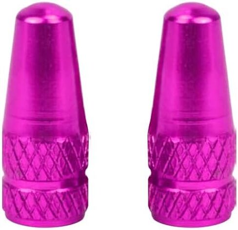 Silver Metal Presta Tire Valve Dust Caps (2 Pack) for Bicycles and Motorcycles | Not for Cars | Anodised Alloy | Screw-On in Saudi Arabia