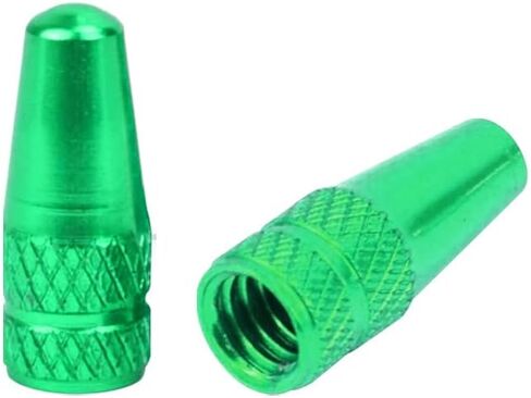 Silver Metal Presta Tire Valve Dust Caps (2 Pack) for Bicycles and Motorcycles | Not for Cars | Anodised Alloy | Screw-On in Saudi Arabia