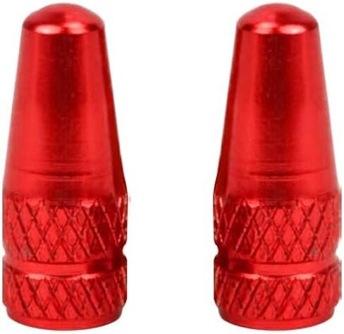 Silver Metal Presta Tire Valve Dust Caps (2 Pack) for Bicycles and Motorcycles | Not for Cars | Anodised Alloy | Screw-On in Saudi Arabia