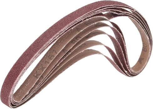 uxcell 5pcs 1-1/2" x 30" Sanding Belts 400 Grits Aluminum Oxide Abrasive Belt Sander Paper Sanding Papers for Metal Wood Grinding Polishing, Reddish Brown in Kuwait