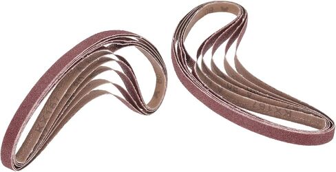 uxcell 5pcs 1-1/2" x 30" Sanding Belts 400 Grits Aluminum Oxide Abrasive Belt Sander Paper Sanding Papers for Metal Wood Grinding Polishing, Reddish Brown in Kuwait