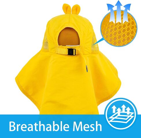 Kids Sun Hat UPF 50+ Boy Girl Protection Hat Wide Brim Beach Hats with Mesh and Adjustable Chin Strap Blue in Saudi Arabia
