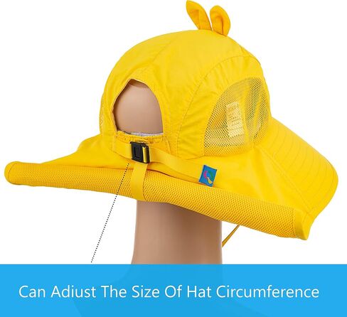 Kids Sun Hat UPF 50+ Boy Girl Protection Hat Wide Brim Beach Hats with Mesh and Adjustable Chin Strap Blue in Saudi Arabia