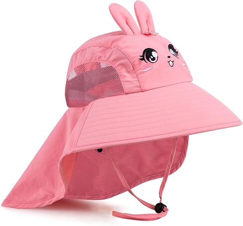 Kids Sun Hat UPF 50+ Boy Girl Protection Hat Wide Brim Beach Hats with Mesh and Adjustable Chin Strap Blue in Saudi Arabia