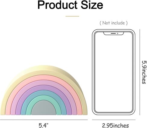 MCGMITT Rainbow Stacking Toy, Silicone Rainbow Stacker for Toddlers, Montessori Nesting Blocks, Building Creative Color Shape Matching Toy Set, 7 Layers (Brown) in Saudi Arabia