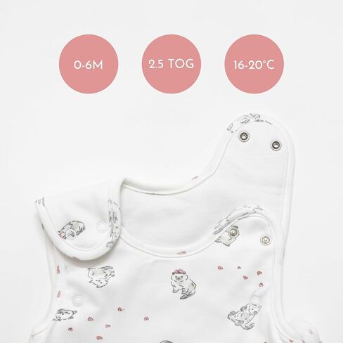 Swaddle Sleep Sack, Newborn Sleep Bag/Wearable Blanket, Soft Sleepsack with Zipper, 100% Knitted Cotton, 0-6 Months (Cute Cat, 1.5 TOG) in Saudi Arabia