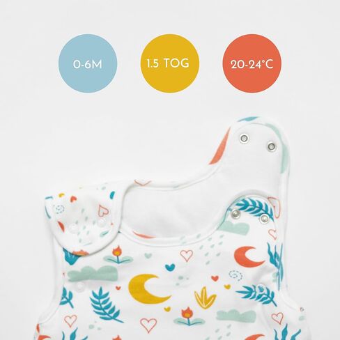Swaddle Sleep Sack, Newborn Sleep Bag/Wearable Blanket, Soft Sleepsack with Zipper, 100% Knitted Cotton, 0-6 Months (Cute Cat, 1.5 TOG) in Saudi Arabia