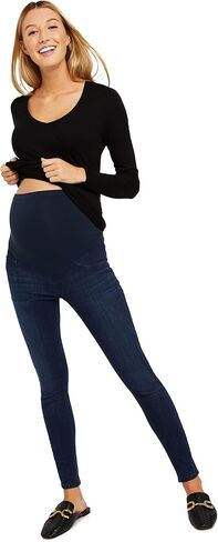 Motherhood Maternity Women's Indigo Super Stretch Secret Fit Over The Belly Skinny Jeans, Medium Blue Wash in Saudi Arabia