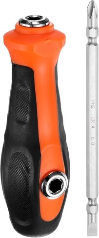 HARFINGTON SL5.0/PH1 Double Ended Screwdriver Bit 5.51" Long CR-V Steel Phillips and Slotted Flat Head Screw Driver Drill Bit with 1/4" Hex Bit Screwdriver Handle for Machine Repair in Saudi Arabia