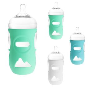 3 Pack Silicone Sleeves for Philips Avent Natural Glass Baby Bottles, Silicone Baby Bottle Cover Anti Breakage Baby Bottle Holder (4 OZ)