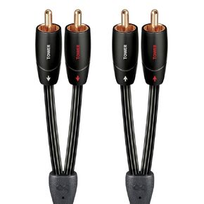 AudioQuest 1m Tower RCA Audio Cable 2 x RCA Black - Audio Cables (2 x RCA, 2 x RCA, Copper, 1 m, Black)