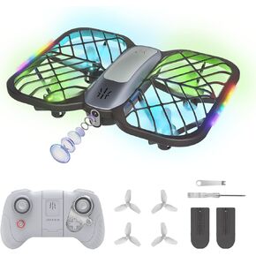 UranHub Drones for Kids 8-12, RC Drone with 720P HD FPV Camera,5 Lighting Modes/2 Batteries/3D Flip/3-Speed/Propeller Protection Cover, Cool Toys Gift for Kids and Beginners(Dark Brown)