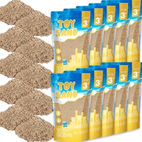 NiToy 11 lbs Moldable Sand, Never Dries Out Fun for 3 Years and Up Kids Bulk Refill for Sensory Sand Box Toys, Ideal for Shaping, Squeezing, Scooping and Rolling (Dark Yellow)